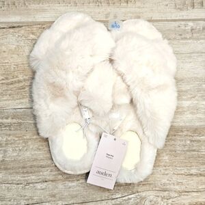 Off-White Faux Fur Slippers